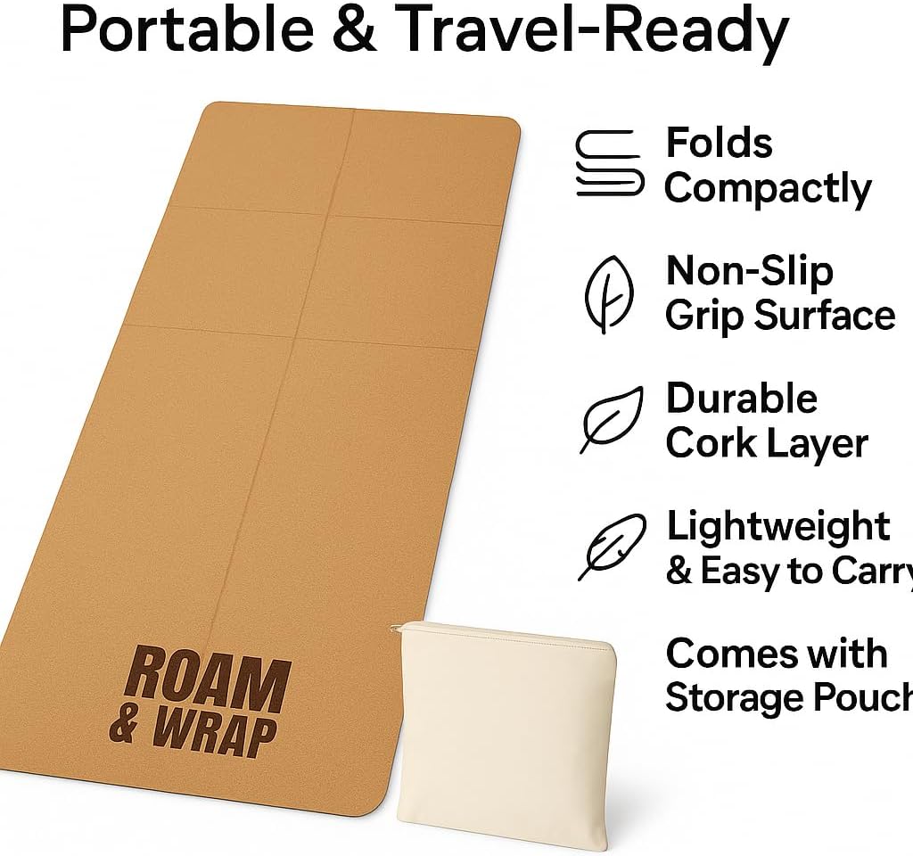 Roam & Wrap Cork Yoga Mat - Image 2