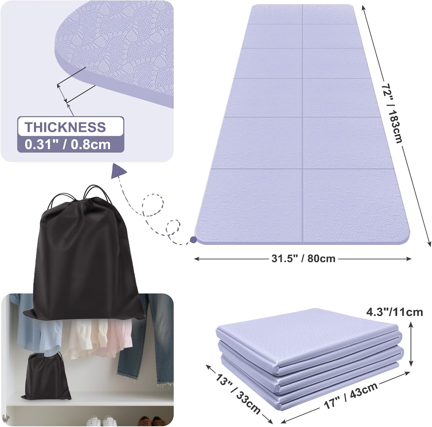 Thick Folding Exercise Mat - Image 2